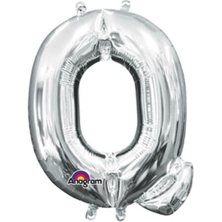 ANAGRAM 16 in. Letter Q Silver Supershape Foil Balloon 78491